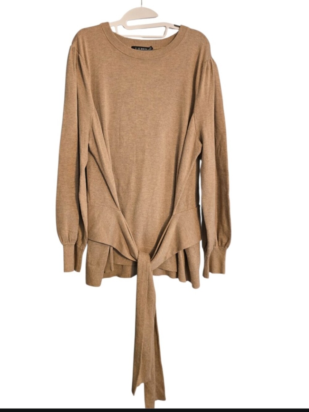 Lauren Ralph Lauren Belted Cotton Blen Sweater Size 3X NWOT - Picture 4 of 9